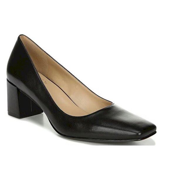 Naturalizer Shoes - Naturalizer Karina Leather Block Heel Black Pumps Size 9M New in Box